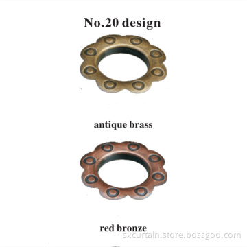 Große Blumenform Rote Bronze Vorhangöse